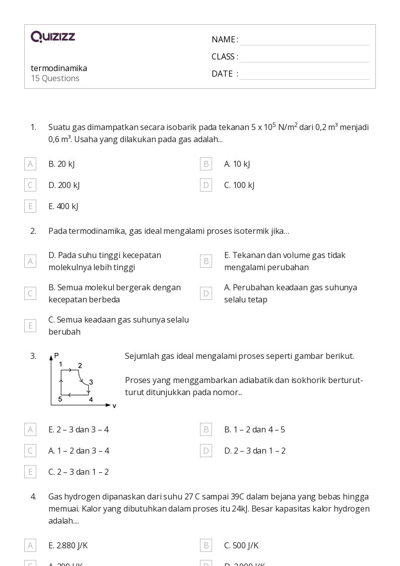 5 Contoh Soal Hukum 3 Termodinamika Kelas 10 yang Sering Keluar dan Kunci Jawabannya