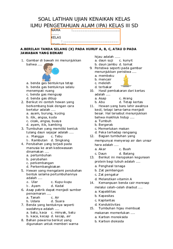 7 Rahasia Sukses Ujian dengan Contoh Soal IPA Kelas 3 Benda dan Sifatnya yang Wajib Tahu