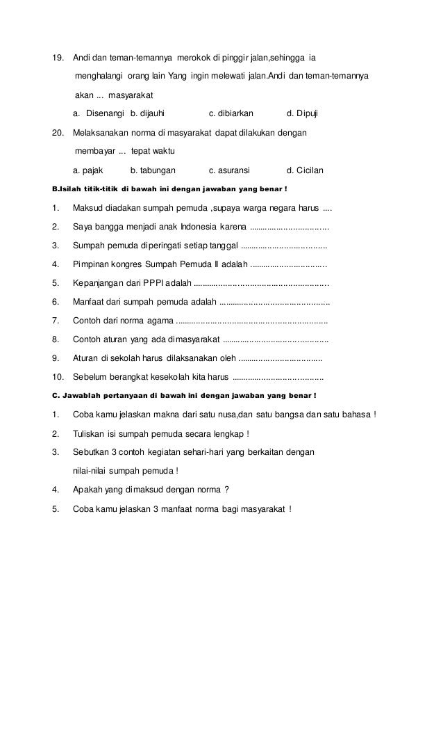 Rahasia Nilai Bagus 50 Latihan Soal PKN Kelas 3 Semester 1 Beserta Kunci Jawaban Terbaru