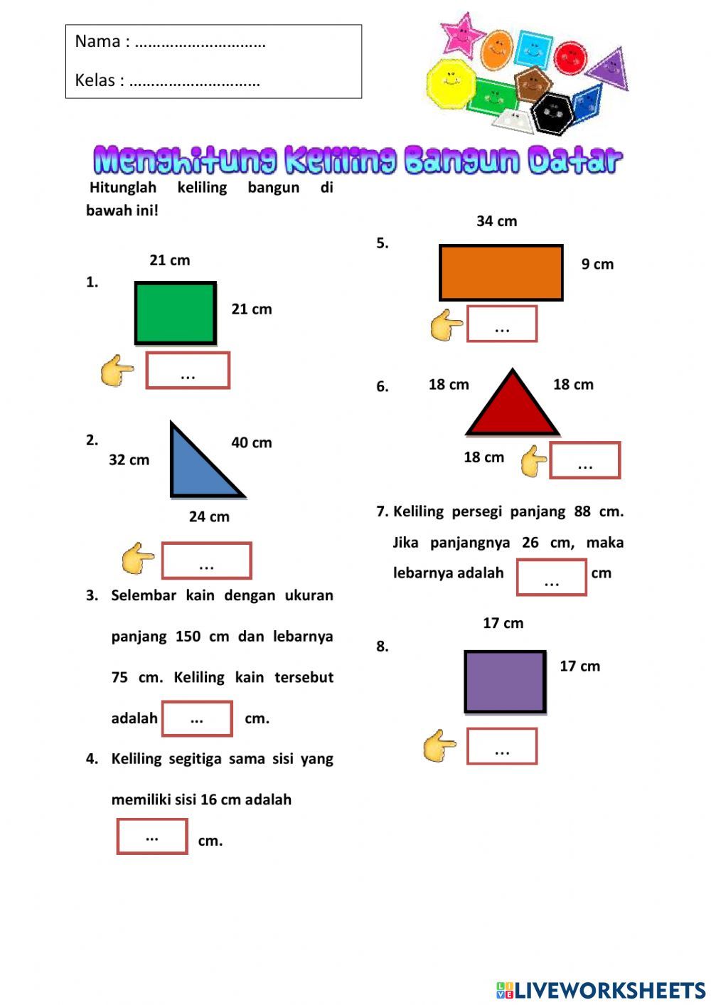 soal bangun datar kelas 3 sd pdf