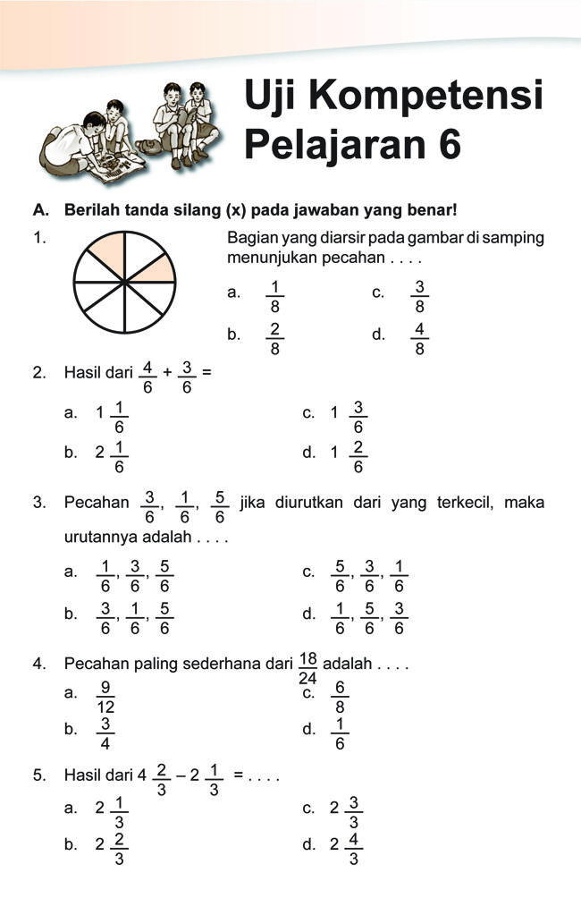 soal matematika kelas 4 pecahan desimal