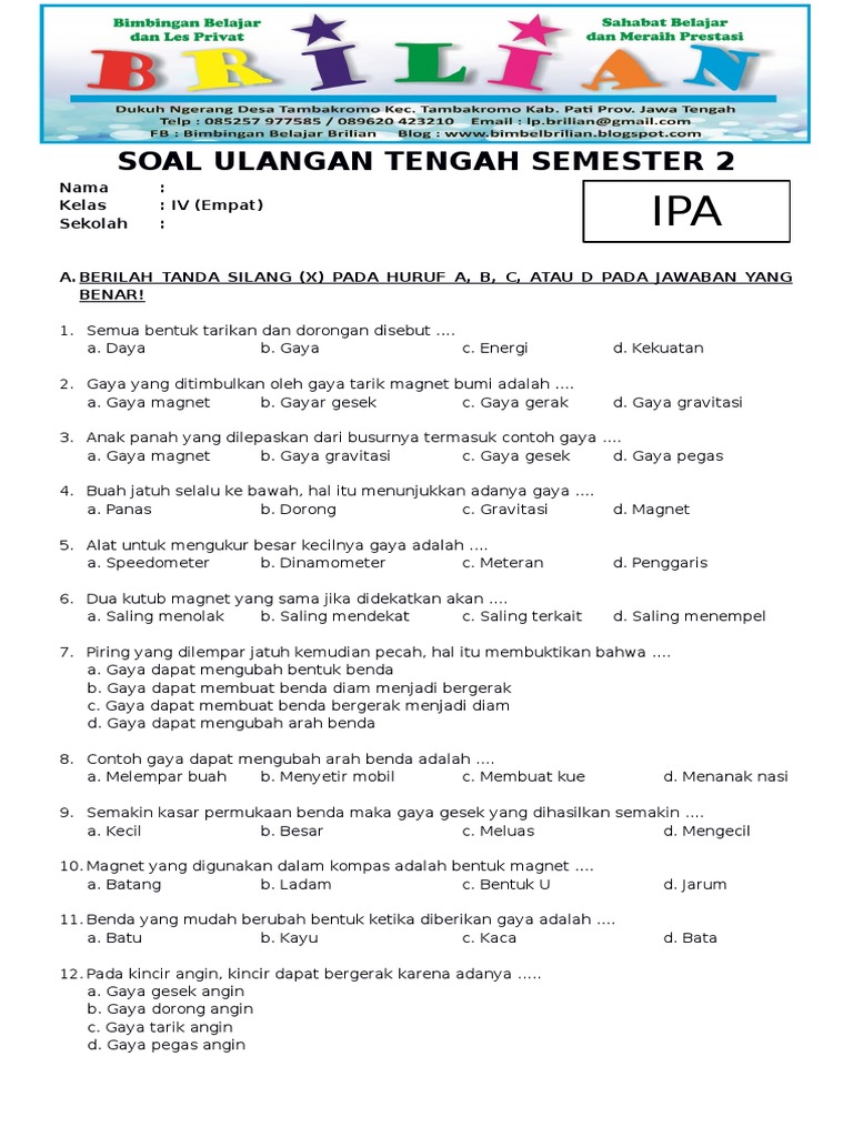 Soal-Soal TIK Kelas 2 SD yang Menyenangkan Soal-Soal TIK Kelas 2 SD yang Menyenangkan