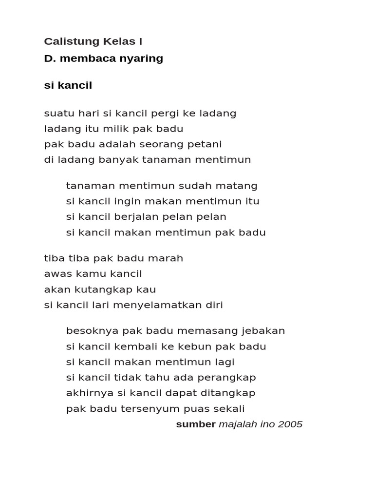 Soal Calistung Kelas 3 SD PDF Soal Calistung Kelas 3 SD PDF