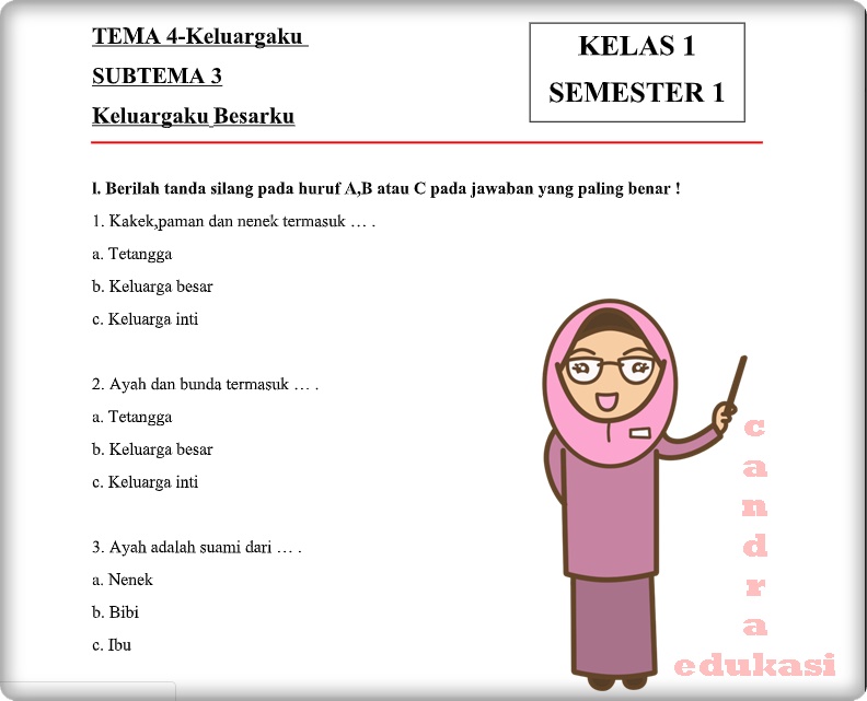 Hanapi Bani Bocorkan Bank Soal Tema 4 Subtema 3 Kelas 1 yang Jarang Diketahui