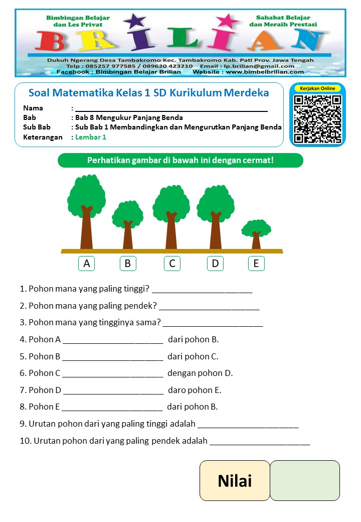 5 Contoh Soal Anak SD Kelas 1 Tema 8 yang Jarang Diketahui Guru dan Orang Tua