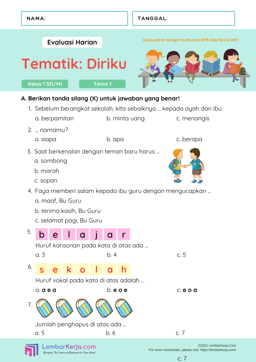 5 Contoh Soal Anak SD Kelas 1 Bahasa Indonesia Paling Dicari Guru dan Orang Tua di 2026