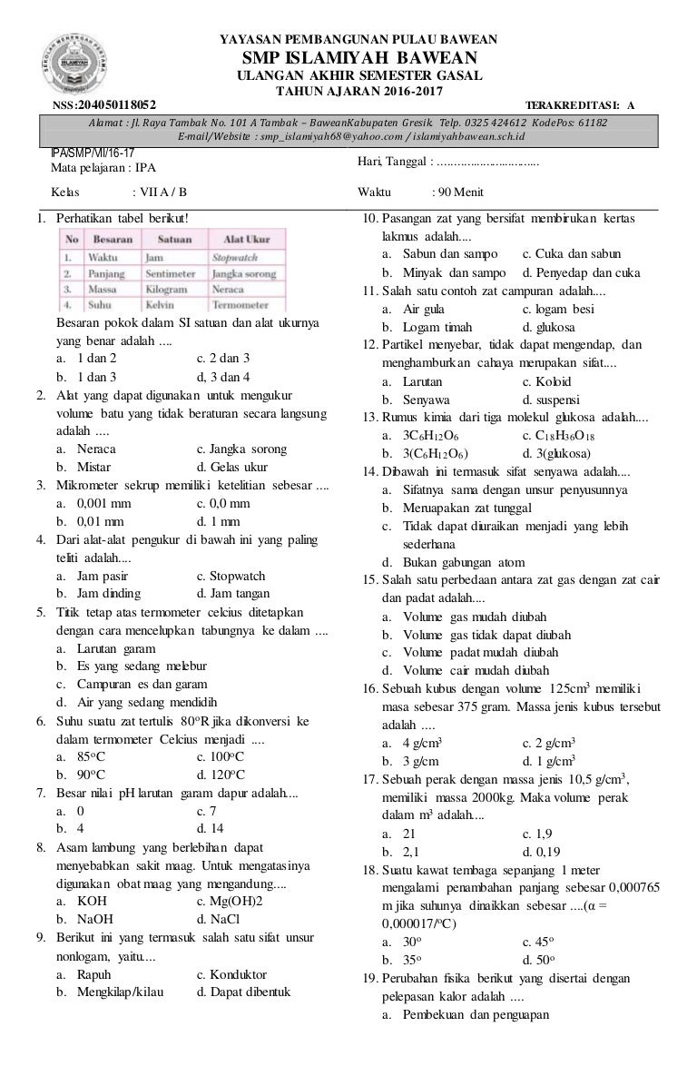 Soal Menjodohkan Ipa Kelas 7 Semester 1 - supportilmupedia Soal Menjodohkan Ipa Kelas 7 Semester 1 - supportilmupedia