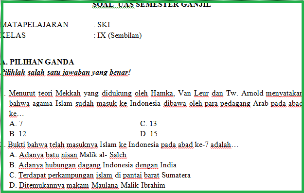 7 Rahasia Contoh Soal HOTS SKI Kelas 9 MTS Semester 1 yang Wajib Tahu Sebelum Ujian!