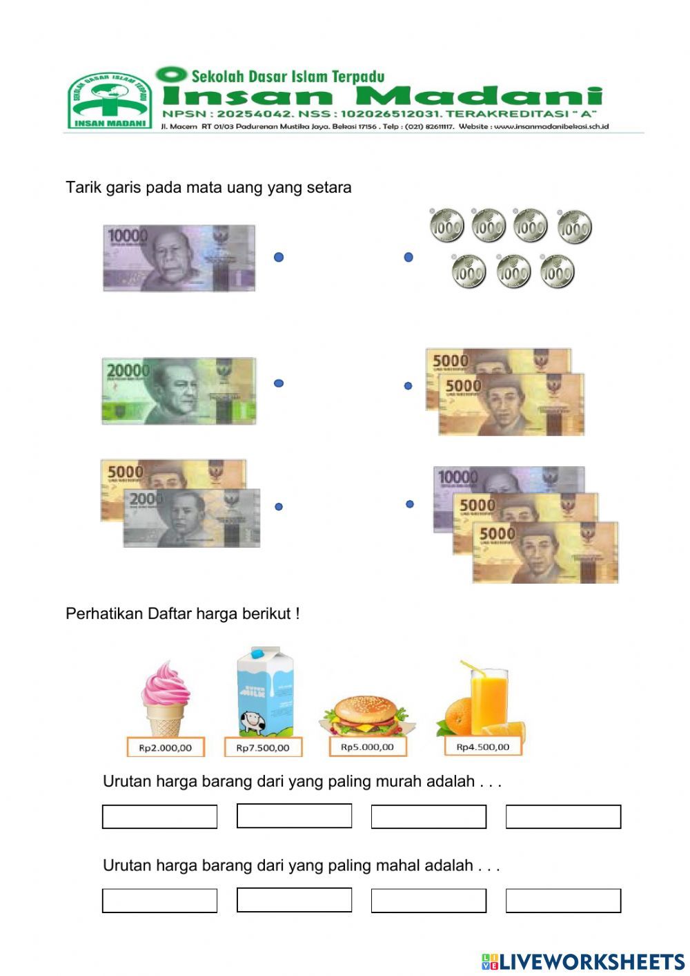Ini 5 Contoh Soal Tematik Kelas 2 SD Tema Uang yang Sering Muncul di Ujian, Wajib Tahu Sebelum Terlambat