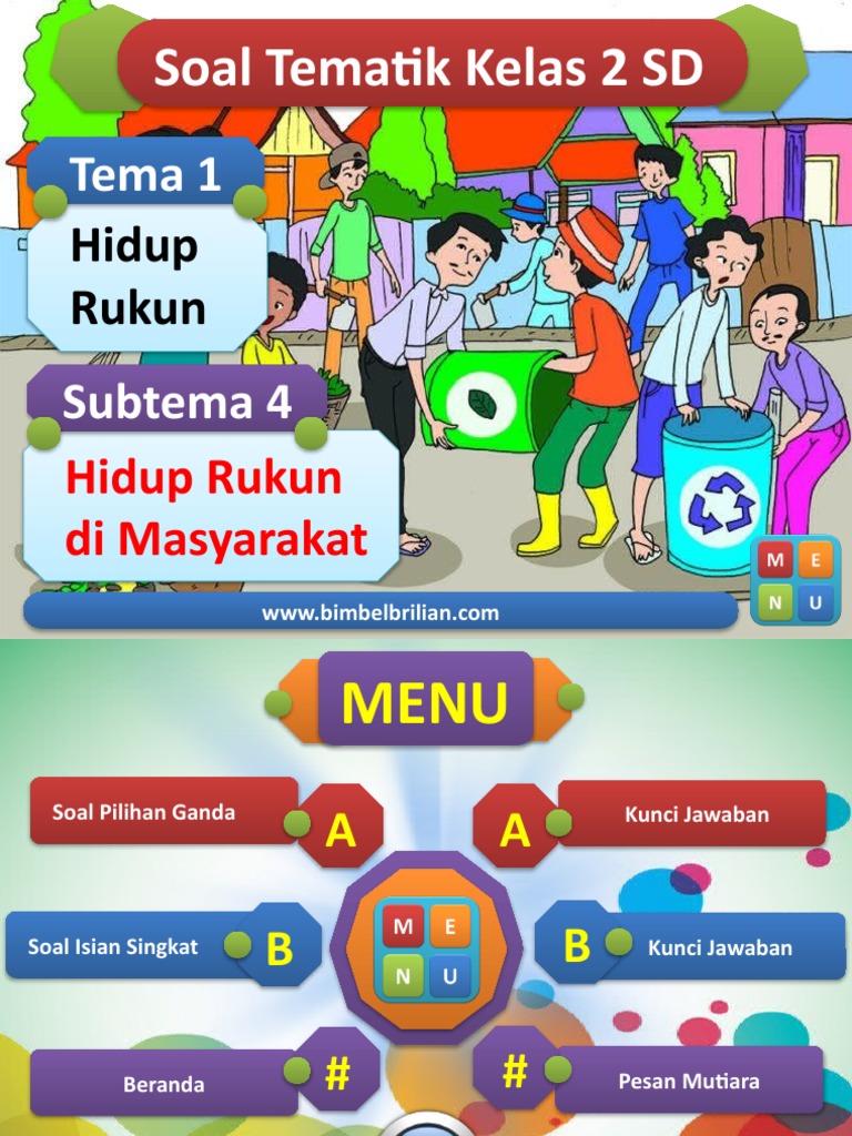 Rahasia 5 Contoh Soal Tematik Kelas 2 SD Tema Hidup Rukun yang Bikin Anak Ceria Ujian