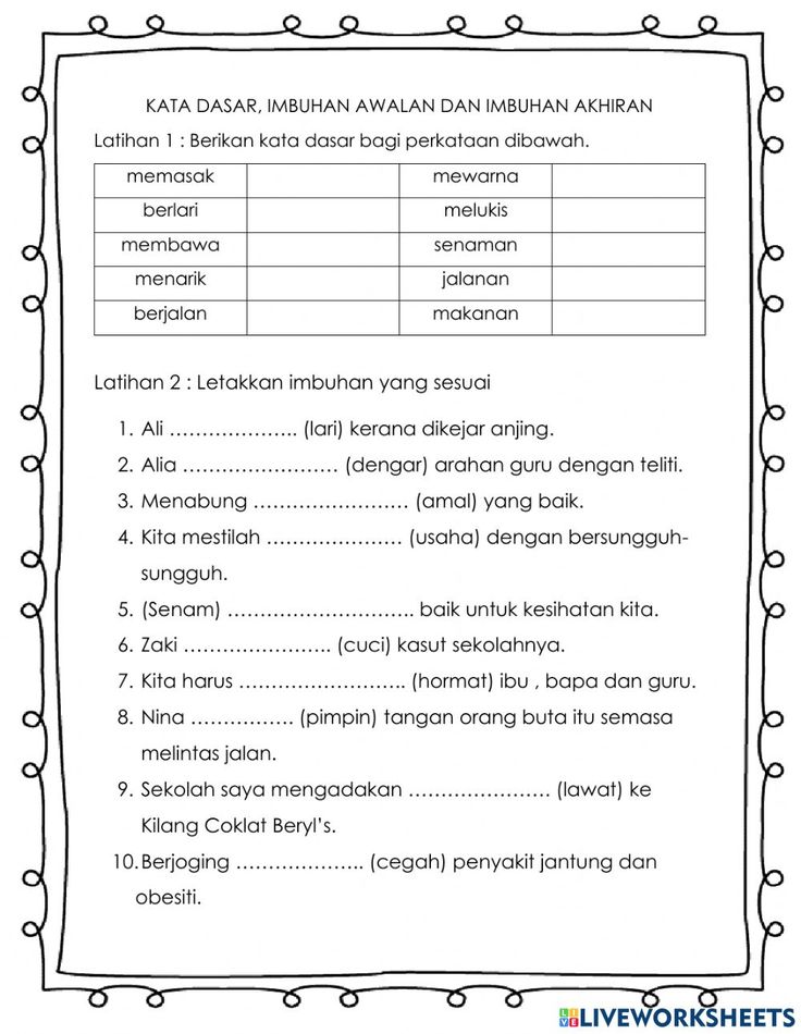 Terbukti! 7 Contoh Soal Imbuhan Me dan Akhiran Kan Kelas 1 Dipahami Sebelum Ujian