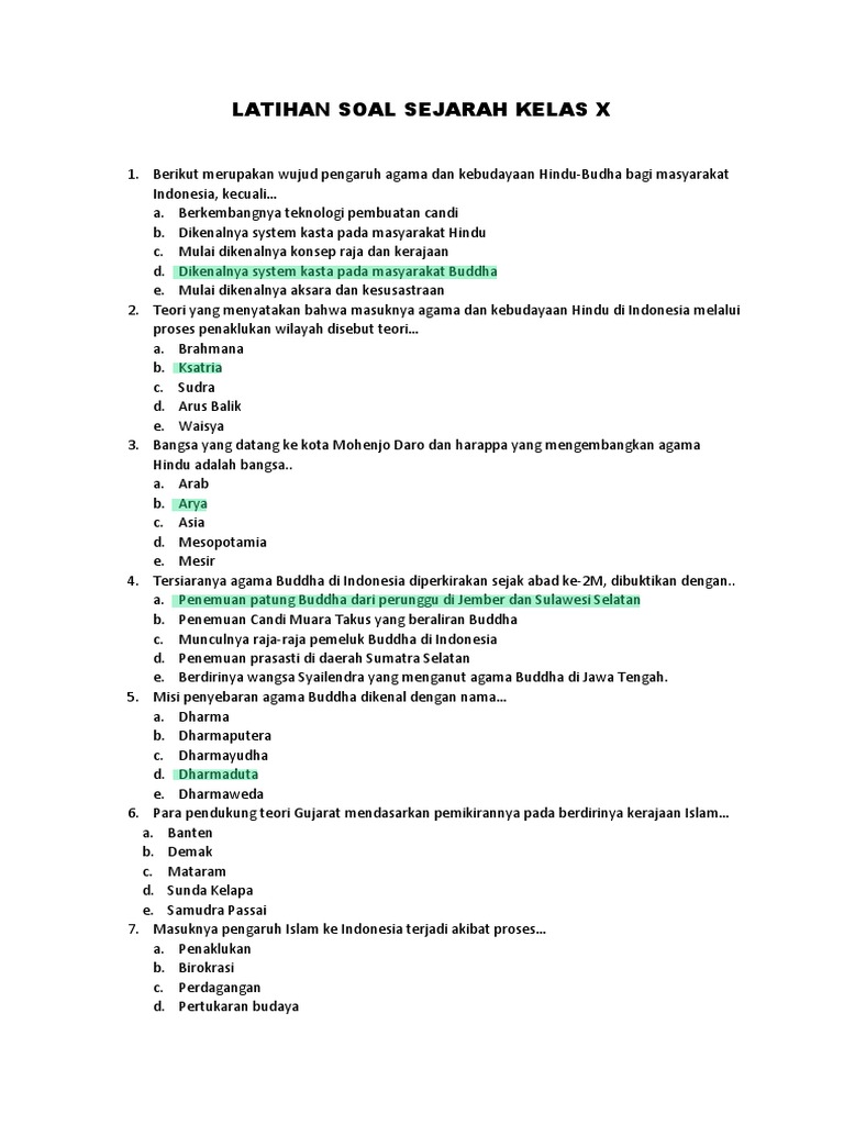 Download PDF Soal Sejarah Kelas X SMT 2 Terbaru Agar Nilai Ujian Kamu Melejit Download PDF Soal Sejarah Kelas X SMT 2 Terbaru Agar Nilai Ujian Kamu Melejit