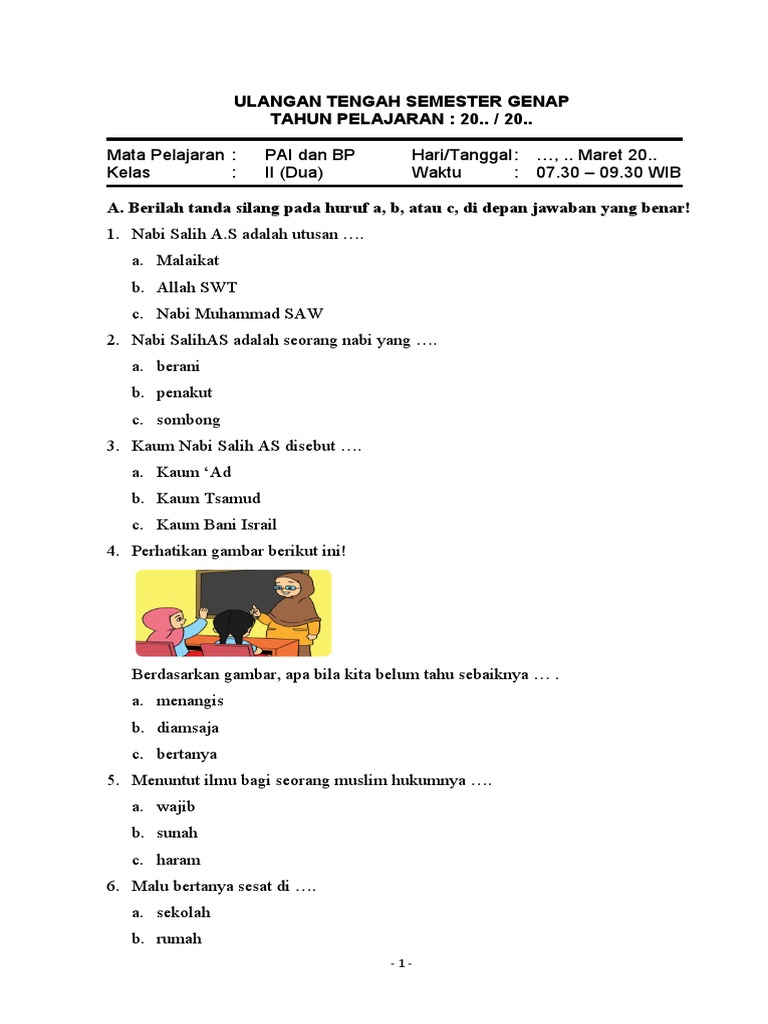 Download Sekarang pdf soal pts pai kelas 2 k 13 Terbaru Agar Nilai Anak Langsung Bagus Download Sekarang pdf soal pts pai kelas 2 k 13 Terbaru Agar Nilai Anak Langsung Bagus