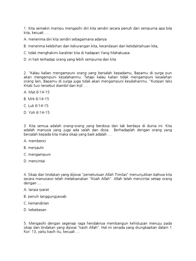 Rahasia Lulus Nilai Sempurna dengan Bocoran Soal Agama Katolik Kelas IX Semester 1 Rahasia Lulus Nilai Sempurna dengan Bocoran Soal Agama Katolik Kelas IX Semester 1