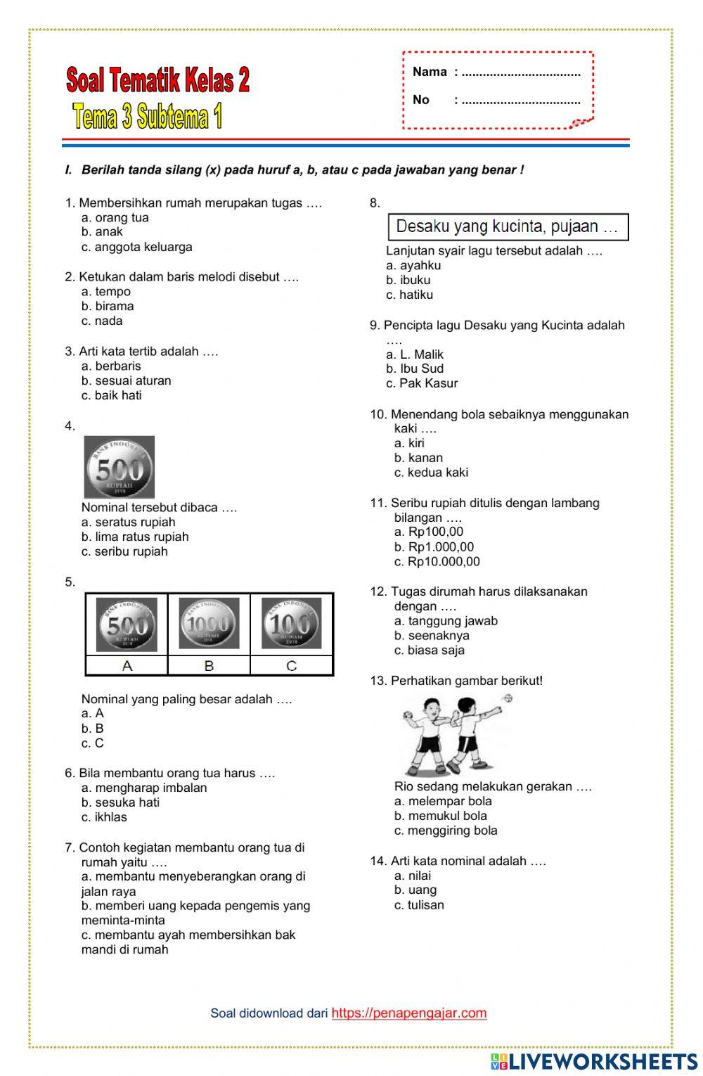 Ternyata Ini Rahasia Cari pdf soal tematik kelas 2 tema 3 Tercepat Lewat Media Sosial
