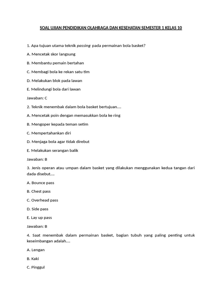 Wajib Tahu Rahasia Lulus Ujian dengan pdf soal olahraga kelas 10 semester 2 Terbaru Wajib Tahu Rahasia Lulus Ujian dengan pdf soal olahraga kelas 10 semester 2 Terbaru